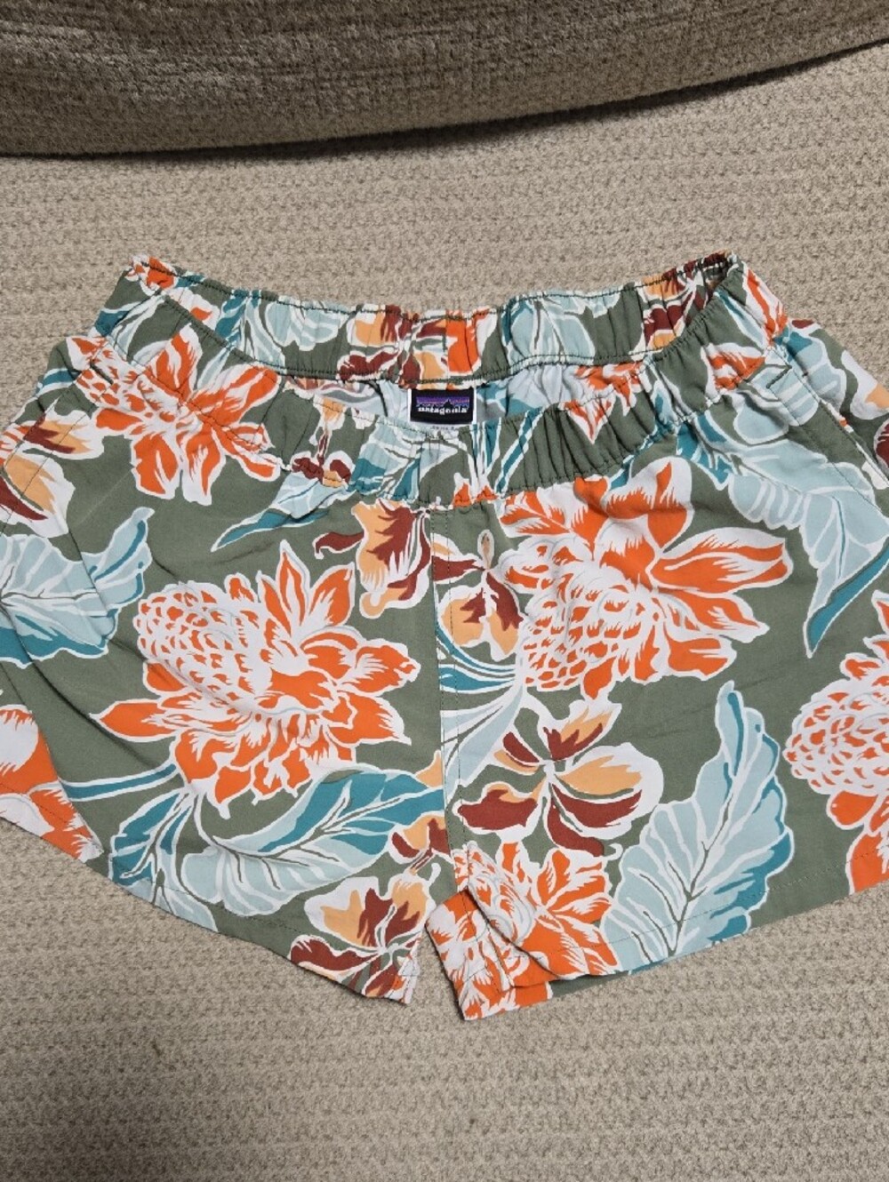 Patagonia Women's Barely Baggies Manoa Camp Green Size Medium